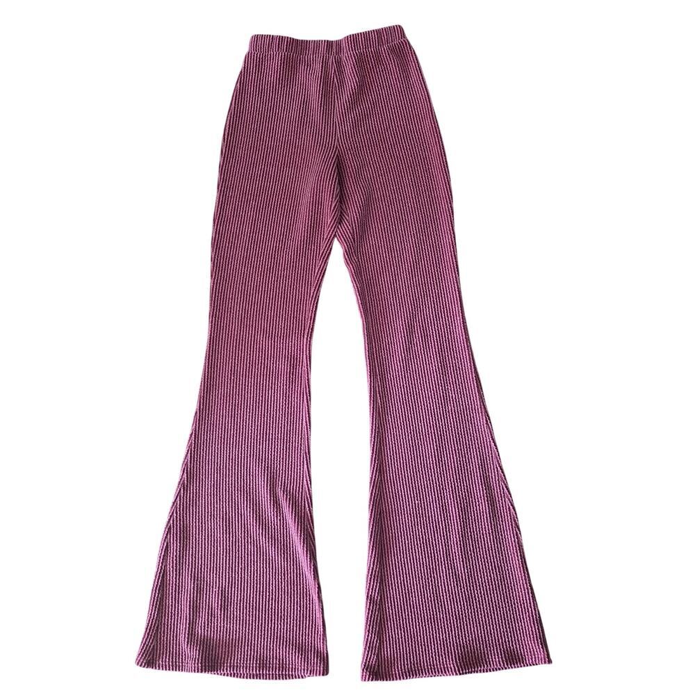 Fashion Nova Ribbed Flare Pullon Pants Women's Size xs